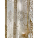 French Cream Double Layer Lace Sheer Curtain Korean Princess Style Light Translucent Not Transparent Bedroom Partition Drapes