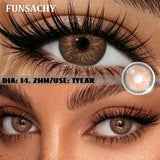 1 Pair Blue Color Contact Lenses for Eyes Natural Gray Contact Lenses Beautiful Pupils for Eyes Women Cosmetic Yearly