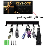Popxstar Metal Key Holder Home Wall Hooks Organizer Door Entryway Hallway Kitchen Wall Bedroom Decor Rack with 7/9 Hooks