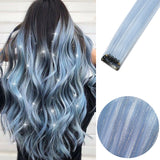 Popxstar 6pcs/pack Colored Party Highlights Clip in Hair Extensions for Girls 22 inches Multi-colors Straight Hair Synthetic Hairpieces