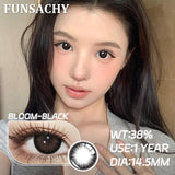 Popxstar  1 Pair Black Series Contact Lenses for Eyes Big Blakc Eyes Softlens Beautiful Pupils Natural Brown Lens Yearly Cosmetic