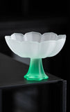 Popxstar  LotusShaped Transparent Dessert Dish Bowl Chinese Aesthetic Tableware Home Kitchen Dessert Fruit Highfooted Tray Tea Tasting Cup