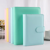Popxstar Color A6/A5 PU Leather DIY Binder Notebook Cover Diary Agenda Planner Paper Cover School Stationery