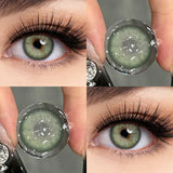 Popxstar  1 Pair New Color Contact Lenses for Eyes With Diopters Prescription Yearly Green Nature Makeup Lens Blue Brown Iris Lens