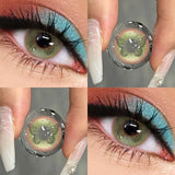 1pair Color Contact Lenses With diopters Purple Pupils Beauty Lenses Makeup Blue Myopia Contacts Cosplay Anime New Style
