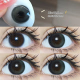 Popxstar  -2pcs Gradient Green Contact Lenses Natural Color Pupils Coffee Pearl Lenses Makeup Color Eye Lenses Brown Lens Gray Lens