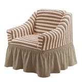 Single Seater Sofa Seater Seersucker Slipcover with Skirt Universal Stretch Sofa Couch Slipcover Easy Fitted Furniture Protector