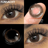 Popxstar  1pair New Blue Lenses Colored Green Contact Lenses for Eyes Brown Eyes Soft Contacts Lens Yearly Gray Lens Green Pupils