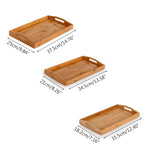 Popxstar  Solid Color Wooden Rectangular Dinner Plate Western Food Rectangular Square Snack Dessert Serving Tray Restaurant Bar Household