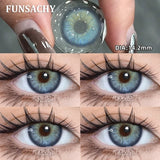 Popxstar  Korea Colorful Contact Lenses Grey Beautiful Pupil Soft Lenses Eye Makeup Blue Lenses Yearly Cosmetics Color EYe