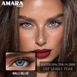 Popxstar  1 pair Colored Contact Lenses Natural Look Green Lenses Gray Contact color Lenses Beauty Pupil Eye Cosmetics Yearly Use