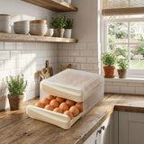 32-Compartment Double-Layer Egg Storage Box Transparent Plastic Refrigerator Storage Box Stable Thickened Egg Fresh-Keeping Box