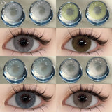 Popxstar  1 Pair Colored Contact Lenses for Eyes Natural Fashion Lenses Gray Beauty Pupils Blue Eye Lenses Cosmetics Soft Lenses