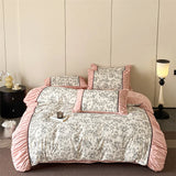 Popxstar  Soft Bedding Set Princess Style Duvet Cover with Bed Sheet Pillowcase Bedclothes Bedspread Pillowcases Comforter Sets ﻿