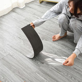 Popxstar Thickened 3D Self-adhesive Wood Grain Floor Wallpaper Living Room Bedroom Decoration Floor Stickers Home Decor Floor Wallpaper