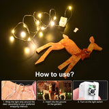 Popxstar 3Pcs Christmas Deer Decoration Light LED Reindeer Elk Luminous Sculptures Garden Lawn Outdoor Yard Christmas Ornaments