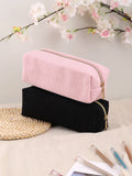 Popxstar  1pc Pencil Case Solid Color Pencil Case school supplies Large Capacity Pencil Case Stationery Bag Pencil Case School Pencil Case
