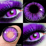 1 Pair Colored Contact Lenses for Cosplay Red Anime Eyes Lenses Halloween Blue Eyes Contact Yearly Green Beauty Lenses
