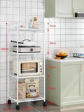 Popxstar 6/5/4/3 Layers Storage Shelves Household Trolley Standing Rack Home Bathroom Pantry Organization and Kitchen Storage Accessories