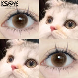 Popxstar  2PCS Colored Contact Lenses Korean Myopia Degree -0.00 to -8.00 Natural Lenseses Soft Lens Eye Beauty Pupil ﻿Green Lenses