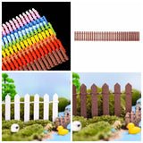 Popxstar 90x5cm Mini Wooden Fence DIY Miniature Fairy Dollhouse Landscaping Accessories Garden Pot Plant Wood Barrier Terrarium Decor
