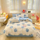 Popxstar  High-quality Home Pure Cotton Bedding Set 100% Cotton Skin-friendly Queen Duvet Cover Set with Sheets Comforter Cover Pillowcase