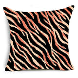 45x45cm Home Decor Animal Print Pillow Cover Leopard Tiger Zebra Cattle Cushion Cover for Living Room Sofa Decor Pillowcase