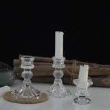 Popxstar Novelty Glass Candle Holder Nordic Decor Candlestick Romantic Candle Stand Desk Accessories Wedding Centerpieces Ornament Gifts
