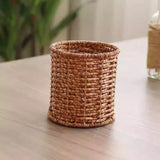chopsticks fork spoon storage basket Hand woven imitation rattan retro waterproof mold-proof kitchen home Small item storage