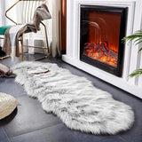 Popxstar New Carpet Plush Soft Sheepskin Bedroom Carpet Imitation Wool Pad Long Hair Bedside Mat Sofa Cushion Rugs Living Room Fur Carpet
