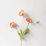 Popxstar spring decor Artificial Flowers Fake Poppy Silk Flowers Long Stem Housewarming Garden Table Wedding DIY Party Wedding Bridal Bouquet Decor