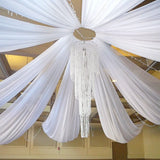 Popxstar Wedding Arch Ceiling Drape Roof Decor Sheer Chiffon Tulle Curtain Draping Backdrop Party Supplies Drapery Ceremony Decoration