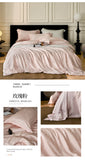 Popxstar  Nordic Silk Bedding Set 4pcs Luxury Lyocell Duvet Cover Set Flat Sheets Set 2 Pillowcases Twin Double Queen Size Bed Linen Set