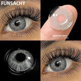 Popxstar  1pair New Blue Lenses Colored Green Contact Lenses for Eyes Brown Eyes Soft Contacts Lens Yearly Gray Lens Green Pupils