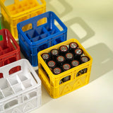 Popxstar  3D Printed Beer Crate Style AA/AAA Battery Storage Boxes Stackable Battery Organizer Home Office Desktop Decor Storage Tool Gift