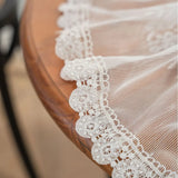 Popxstar  Modern Minimalist Lace Tablecloth Decorative Cover Cloth Napkins Tea Table Village White Jacquard Photo Background Cloth