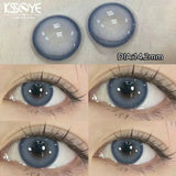 Popxstar  1 Pair New Colored Lenses for Eyes with Myopia Prescription Blue Eyes Contacts Lens Beauty Pupil Yearly Use Fast Shipping