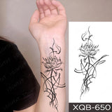 Popxstar Waterproof Temporary Tattoo Sticker Japanese Phoenix Flame Flash Tatto Feather Totem Body Art Arm Leg Waist Fake Tatoo Men Women