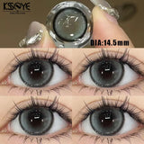 Popxstar  1 Pair New Colored Lenses for Eyes with Myopia Prescription Blue Eyes Contacts Lens Beauty Pupil Yearly Use Fast Shipping