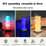 Popxstar  Creative DIY Adjustable RGB Magic Cube Night Light, USB Home Bedroom Game Room Dimming and Color Changing Bedside Lamp