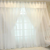 1pc Romantic white color Double Layer blackout Curtains with Sheer,Blocks UV,Heat Insulating , for Living Room, Bedroom