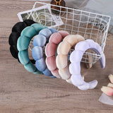 Popxstar Sponge Headbands for Women Girls Puffy Hair Band Makeup Bubble Terry Cloth Co Spa Retro Hairband Women Hair Accessories Headwear