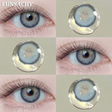 Popxstar  1 Pair Color Contact Lenses Beauty Eyes Pupils Fashion Makeup Beauty Cosmetics Soft Green Natural Brown Lens Yearly Use
