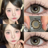 New 2Pcs Natural Green Color Contact Lenses for Eye with Degree  Myopia Blue Makeup Pupil Korean Soft Lens