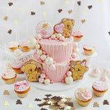 Popxstar  100Pcs/lot Teddy Bear Paper Confetti for Baby Shower Girl Boy Kids Bear Theme Birthday Party Decoration Supplies Table Scatter