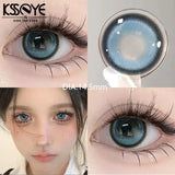 Popxstar  2Pcs New Product Best Selling Contacts Colored Lenses Myopia Degree -0.00 to -8.00 Blue Green Series Soft Lens