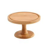 Bread Stand Glass Cover Wooden Cake Stand Vintage Household High Foot Cake Plate Transparent with Lid Butter Box Snacks Storage