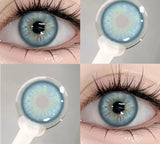 Popxstar New Natural 2-Piece Color Contact Lenses Blue Green Beautiful Pupil High Quality Soft Lenses Diopters Myopia Degree Year