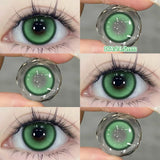 Popxstar  2pcs/pair Cyber Series Halloween Colored Contact Lenses for Makeup Eyes Big Pupils Red Contact Lenses Brown Lens Myopia