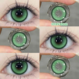 Popxstar 2pcs/pair Cyber Series Halloween Colored Contact Lenses for Makeup Eyes Big Pupils Red Contact Lenses Brown Lens Myopia